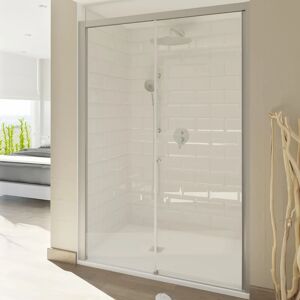 SANYCCES Porta doccia scorrevole Style  110.5 cm, H 200 cm in vetro, spessore 8 mm trasparente cromato