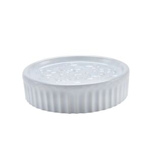 SENSEA Porta sapone Charm bianco 12 cm x 12 cm in ceramica