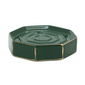 AQUASANIT Porta sapone Emerald verde 10.8 cm x 2.6 cm in ceramica