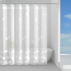 GEDY Tenda doccia Strudel in peva bianco L 180 x H 200 cm