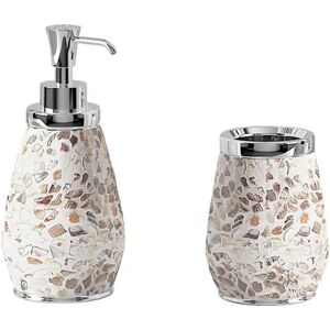 GEDY Set di accessori da bagno  in ceramica panna