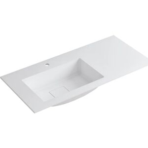 Leroy Merlin Lavabo rettangolare L 100.5 x P 46 x in resina bianco