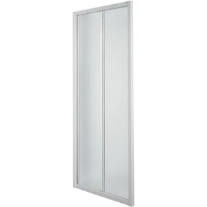 Leroy Merlin Porta doccia pieghevole Plumin2.0  80 cm, H 185 cm in vetro, spessore 4 mm satinato bianco