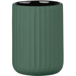 Wenko Bicchiere porta spazzolini Belluno  L 8 x H 11 in ceramica verde