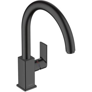 Hansgrohe Miscelatore da cucina Vernis Shape collo di cigno nero,  verniciato