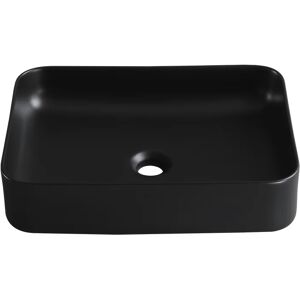 SENSEA Lavabo d'appoggio rettangolare in ceramica L 50 x P 36 x H 12 cm nero