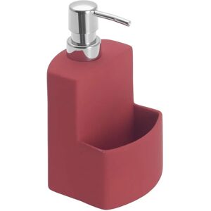 Wenko Dispenser per detersivo True Colours Festival rosso - soft touch Capacità: 0.38 l, Ceramica in finitura soft touch, 10 x 18 x 10 cm, Rosso