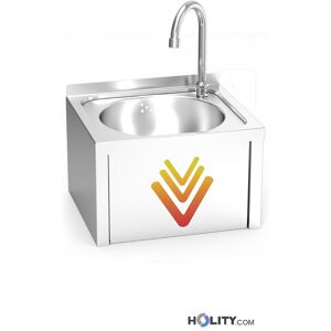 Lavabo Sospeso Inox Comando A Ginocchio Nascosto H509_119