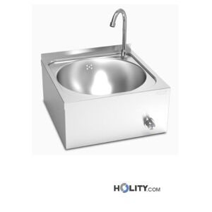 Lavabo Inox A Parete Con Comando A Ginocchio H509_120