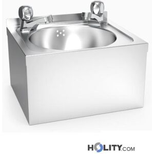 Lavabo Inox Sospeso A 2 Rubinetti H509_124