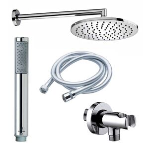 Bossini Set Completo Soffione Cosmo Ø 230 Braccio Doccia Mm.350 Doccetta Zen E Flessibile