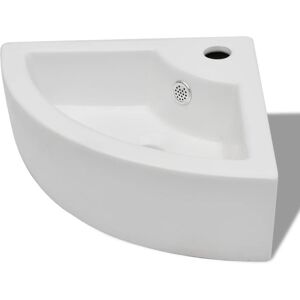 vidaXL Lavandino con Troppopieno 45x32x12,5 cm Bianco