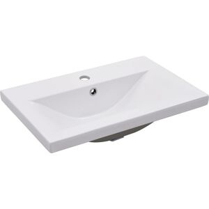 vidaXL Lavabo da Incasso 61x39,5x18,5 cm in Ceramica Bianco