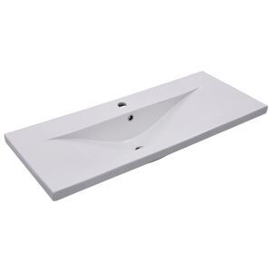 vidaXL Lavabo da Incasso 101x39,5x18,5 cm in Ceramica Bianco