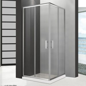 Arcdesign Selection Box doccia 70X90 H195 da 6mm profilo in alluminio cromo e cristallo trasparente