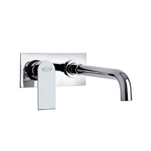 Jacuzzi Miscelatore lavabo a muro con piastra interasse 10 cm    rubinetteria Twilight ottone cromato 0TI00497JA03