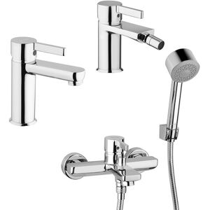 Jacuzzi Rubinetteria miscelatori lavabo bidet e gruppo vasca modello Fiamma