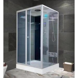 Arredo Casa Facile Cabina Idromassaggio 100x100 Bluetooth -Ozonoterapia - Touch - Cromoterapia Full Touch Massaggio Plantare