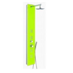 Colonna Doccia Multifunzione Metaform Mod. Crystal In Vetro Temperato E Pvc - Lime