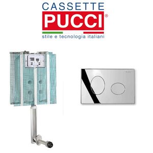 Pucci Cassetta Di Scarico Da Incasso Modello Pucci Eco Completa Di Placca Eco Ellisse Cromata