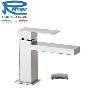 Remer Miscelatore Monocomando Q-Design Qd10 Per Lavabo Con Scarico Quadrato