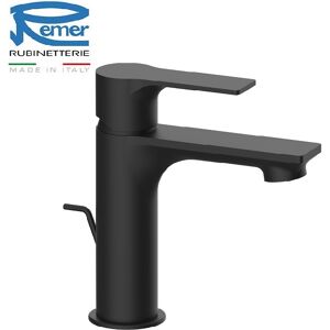 Remer Miscelatore Monocomando Energy Ey10lno Per Lavabo Alto Con Scarico - Nero Opaco