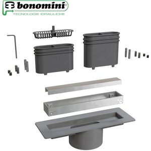 Bonomini Canalissima Kit Canaletta Doccia Per Scarico Pavimento Da 80 Cm - 6825hl80s