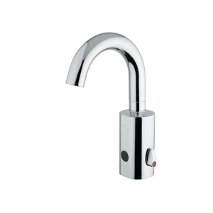 IDRAL Miscelatore elettronico lavabo a fotocellula con alimentazione da rete 230V serie CURVE 02504/R Cromato Ottone