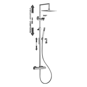 PAFFONI Colonna doccia regolabile Syncro Top ZCOL655CR Cromato Metallo