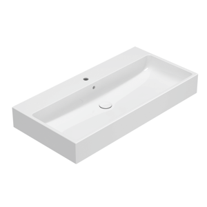 CERAMICA GLOBO Lavabo in ceramica 100x50 cm Globo Stone SCQ100BI Bianco Ceramica