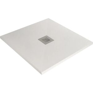 Tecnomat PIATTO DOCCIA SERIE SWING IN MARMORESINA BIANCO 70x70 cm H 2,7 cm PILETTA Ø 90 mm