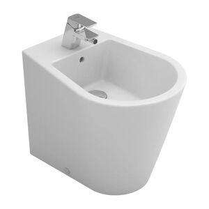 Tecnomat BIDET SANITANA SERIE GLAM FILO MURO A TERRA IN CERAMICA BIANCA