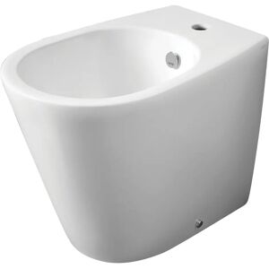 Simas BIDET SERIE GAMBASSI FILO MURO A TERRA IN CERAMICA BIANCA