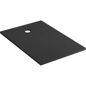 Tecnomat PIATTO DOCCIA IN MARMORESINA NERO 80X100 cm H 3 cm PILETTA Ø 90 mm