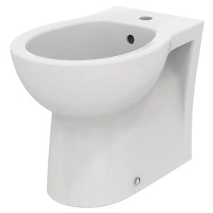 BIDET IDEAL STANDARD SERIE TIRSO A TERRA FILO MURO IN CERAMICA BIANCA