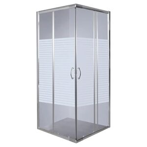 Tecnomat BOX DOCCIA QUATTRO RETTANGOLARE (68-78) x(88-98) H190cm VETRO TEMPERATO SERIGRAFATO 4mm