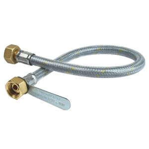 Faid TUBO GAS GPL FLESSIBILE IN ACCIAIO L 100 cm FF 1/2'' GUAINA PVC