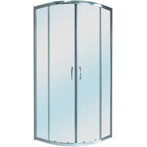 Tecnomat BOX DOCCIA QUATTRO 1/4 CERCHIO (77-79) H190cm VETRO TEMPERATO STAMPATO 4mm CROMATO