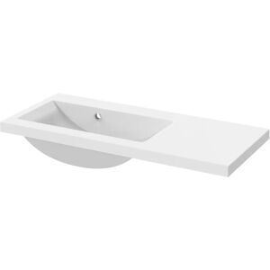 Tecnomat LAVABO DA INCASSO MIAMI VASCA A SINISTRA IN MARMORESINA BIANCO 90x39x2 cm (LxPxH)