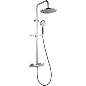 Aquapro COLONNA DOCCIA ACQUAPRO BALMES 3 GETTI CROMO SOFFIONE ABS Ø 250 mm MISCELATORE MECCANICO