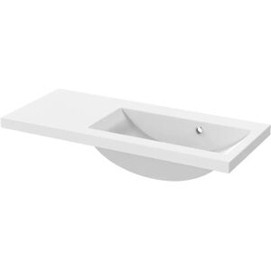 Tecnomat LAVABO DA INCASSO MIAMI VASCA A DESTRA IN MARMORESINA BIANCO 90x39x2 cm (LxPxH)