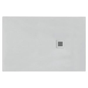 Tecnomat PIATTO DOCCIA NATURE EFFETTO PIETRA IN MARMORESINA GRIGIO 80x120 cm H 3 cm PILETTA Ø 90 mm