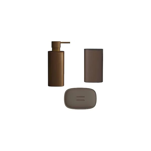 colombo design set accessori bronze trenta mood porta sapone + bicchiere + dispenser codice prod: b30400c02+b30410c02+b93410c02