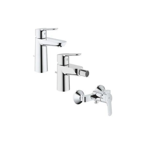 set miscelatori grohe bauedge lavabo bidet e doccia esterno cromo