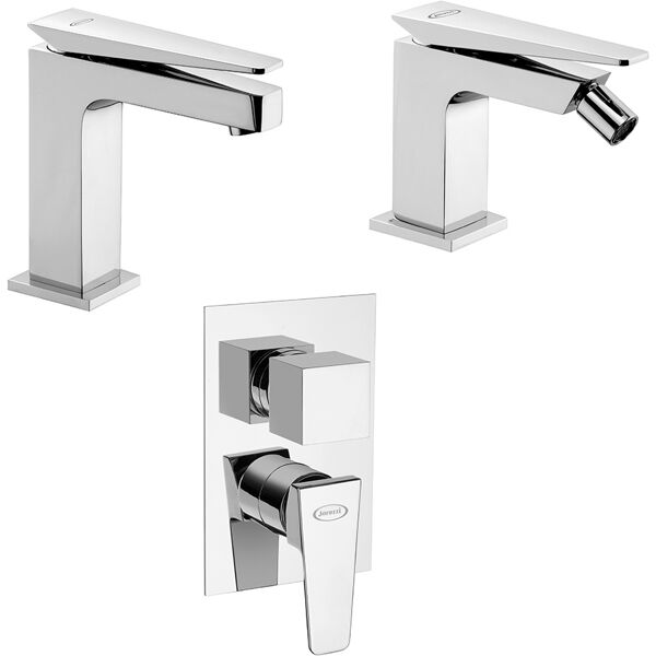 jacuzzi set miscelatori lavabo + bidet + incasso doccia con deviatore    rubinetteria beam