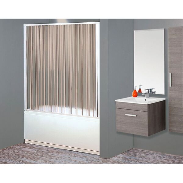 forte bk220001 box vasca 1 lato box doccia per vasca porta a soffietto in pvc dimensioni 170 x 150 h cm - bk220001 vasca point