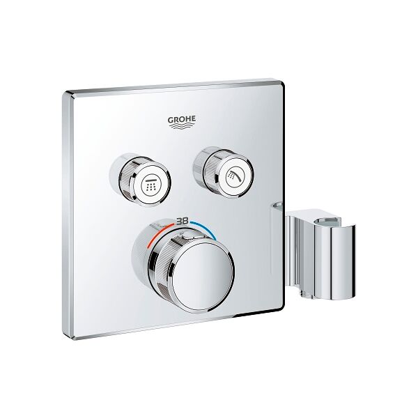 grohe 29125000 grohtherm smartcontrol miscelatore termostatico a 2 vie con supporto manopola doccia integrato - 29125000