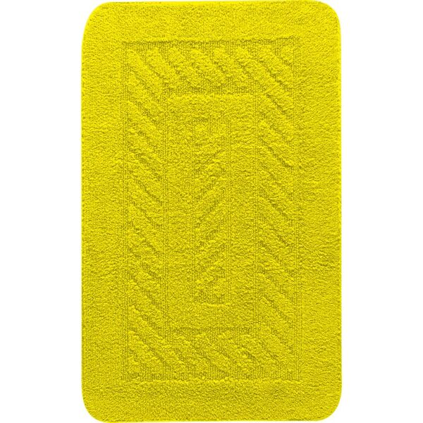gabel carrà - set 4pz /giallo tappeti bagno set 4 pezzi: 1 tappeto 55x90 cm + 2 tappeti per sanitari 55x45 cm + 1 copriwater in tessuto 50x45 cm in cotone jacquard colore giallo - carrà