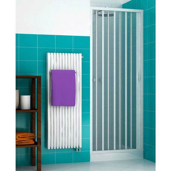 oceano ven80/90 box doccia cabina doccia porta a soffietto in pvc dimensione 80/90 x 185 h cm colore bianco - venere