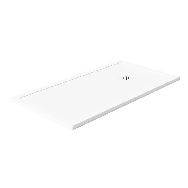 tecnomat piatto doccia serie madison marmoresina colore bianco 70x120 cm h 3,5 cm piletta Ø 90 mm